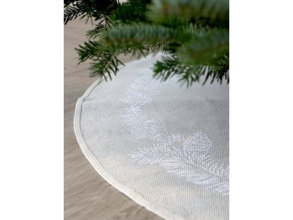 Vánoční koberec s motivem jehličí - podložka pod stromeček- 110 cm
