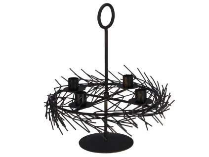 Kovový kulatý svícen - 29 cm