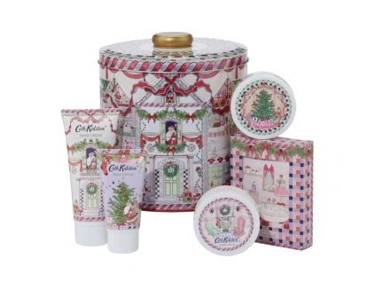 Cath Kidston A Doll's House Dárková sada péče o tělo v plechové dóze, 7 ks