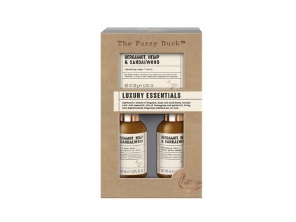 Bergamot, Hemp & Sandalwood - sada péče o tělo a ruce, 3 ks pánská dárková sada se svěží péčí o tělo a ruce