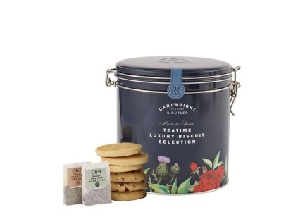 Cartwright & Butler - Teatime Luxury Biscuit Selection Dóza s mixem sušenek a čajů, 580 g