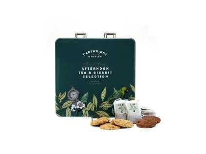 Cartwright & Butler - Afternoon Tea & Biscuit Selection Dóza s čajem a sušenkami, 390 g
