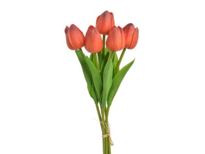 tulipán pěnový (5 ks) - cihlová