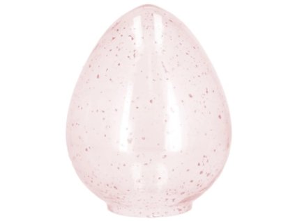 Skleněné vejce Seelze, průměr 12,5 cm, výška 19 cm, růžové
