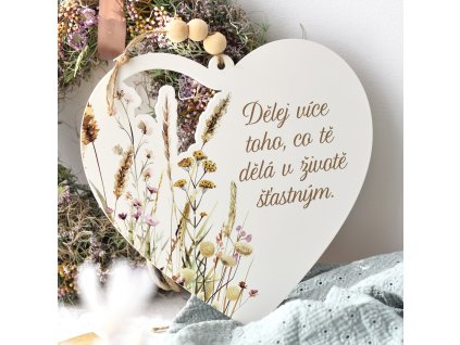 Srdce s citáty XXL - Dělej více toho, co tě dělá v životě šťastným.