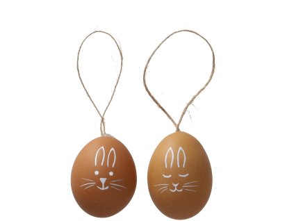 Přírodní vajíčko se zajíčkem - 2 druhy, 6 cm