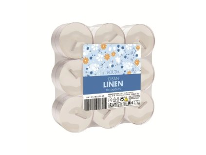 Clean Linen Sada čajových svíček, 18 ks