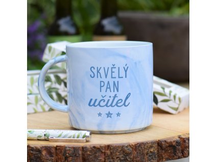 Mramorový hrnek - Skvělý pan učitel