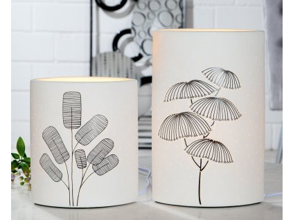 Porcelánová lampa - Flowers - 2 designy 5 květů
