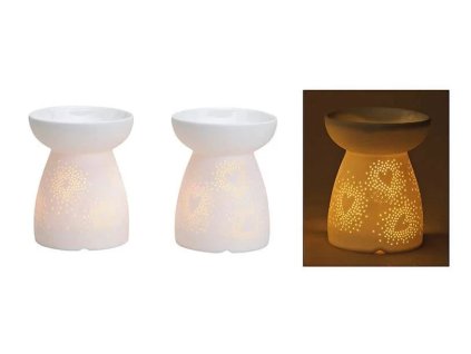 Aroma lampa hvězda /srdce z porcelánu Srdce Barva
