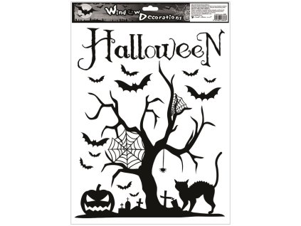 Okenní fólie černé 30 x 42 cm, Halloween D