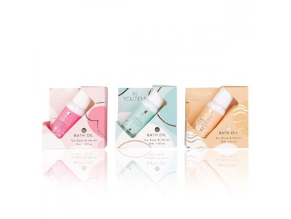 Koupelový olej - Tea Rose & Velvet, 3 druhy C