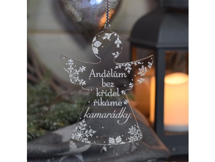 Andílek s vločkami - kamarádku