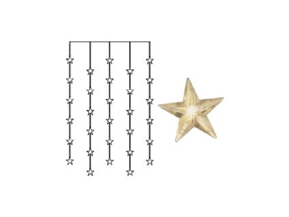 LED závěs 30  hvězdiček