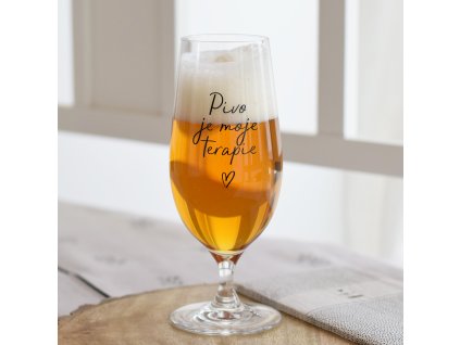 Pivní sklenice - Pivo je moje terapie