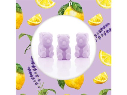 Vonný vosk - medvídci - Citron & Levandule - 50g