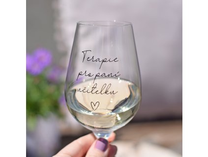 Sklenice na víno - Terapie pro paní učitelku