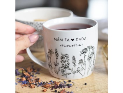 Porcelánový hrnek Louka - Mám ťa rada, mami - Slovenská verze
