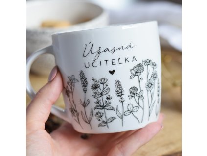 Porcelánový hrnek Louka - Úžasná učiteľka - Slovenská verze