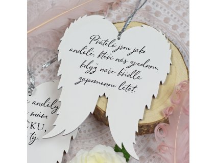 Dřevěná křídla Přátelé jsou jako andělé