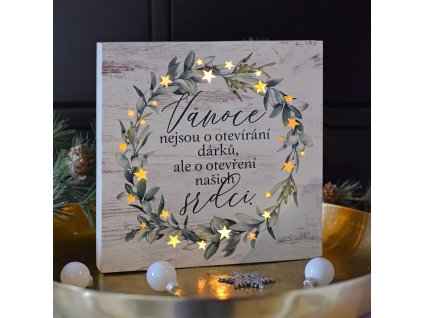 Vánoční LED cedule - "Otevírání srdcí"