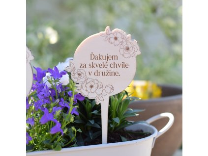 Zápich květinový věneček - Ďakujem za skvelé chvíle v družine. SK