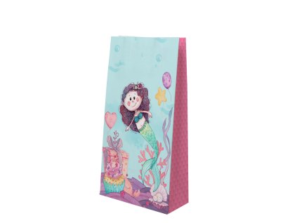Taška dárková Mořská panna, 12x20x5 cm, 8 ks v balení