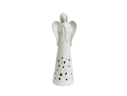 Dekorační anděl s LED osvětlením - 8,8x26,8cm