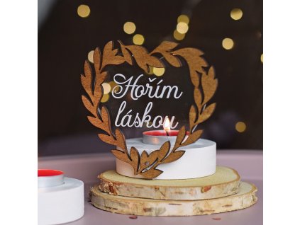 Svícen srdce - Hořím láskou