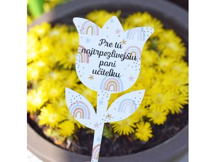 Zápich Tulipán - "Pre tú najtrpezlivejšiu pani učiteľku" SK