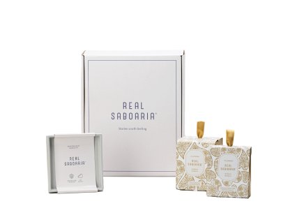 Real Saboaria Real Saboaria Dárková sada se svíčkou - Verbena, 3ks