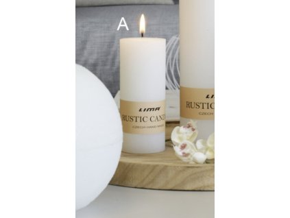 Rustic Candle - bílá