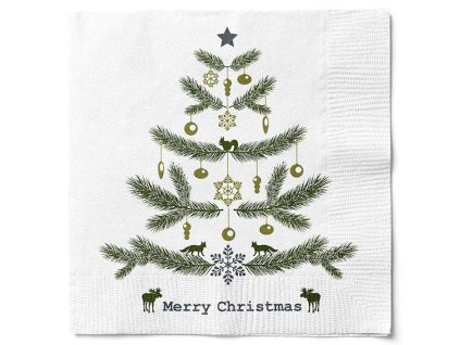 Det Gamle Apotek - Vánoční ubrousky - Merry Christmas