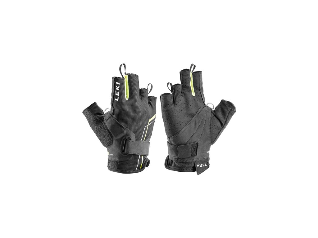 Leki Běžecké rukavice Leki Nordic Breeze Shark short, black-yellow-white Běžecké rukavice Leki Nordic Breeze Shark short, black-yellow-white, (Varianta Běžecké rukavice Leki Nordic Breeze Shark short, black-yellow-white, 7.0)