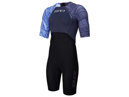 ZONE3 Pánská kombinéza Zone3 - Kona Target SWIMSKIN - BLACK/ GREY/ BLUE (Velikost L)