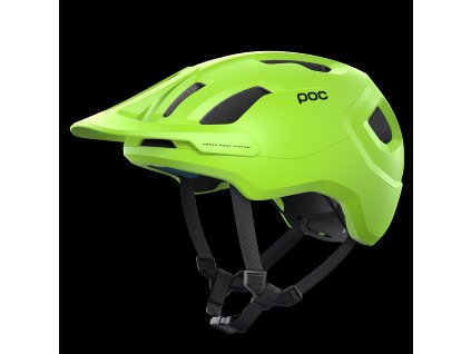 POC Cyklistická helma POC Axion SPIN Fluorescent Yellow/Green Matt (Velikost M/L)