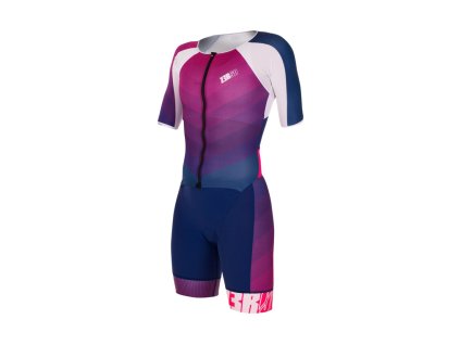 Zerod Racer TTSUIT WOMAN Dark blue/Pink (Velikost L, Barva modrá/fialová)