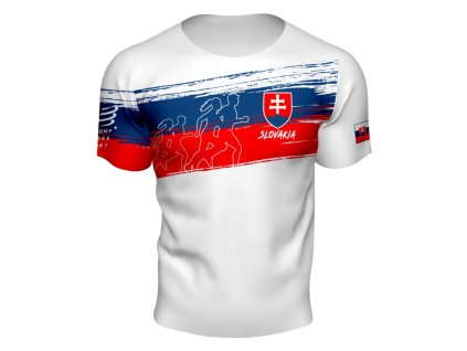 Compressport Dámské funkční triko COMPRESSPORT Training Tshirt  SLOVAKIA L Bílá (Velikost L, Barva Bílá)