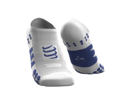 Compressport No Show Socks (bez obalu) T2 White/Blue (Velikost T2, Barva White/Blue)