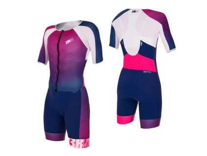 racer ttsuit woman dark blue pink l