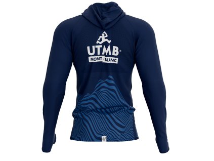 Compressport Ultra-Trail 180g Racing Hoodie - UTMB 2022 (Velikost S, Barva Modrá)