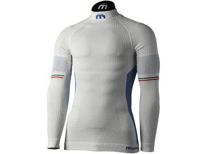 Mico Funkční pánské triko Mico MAGLIA LUPETTO M/L M1 SKINTECH, BIANCO (Velikost S)