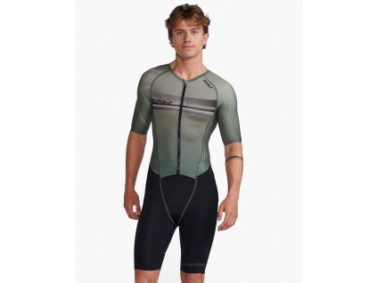 2XU Pánský triatlonový dres s rukávem 2XU Alpine/Periscop (Velikost S)