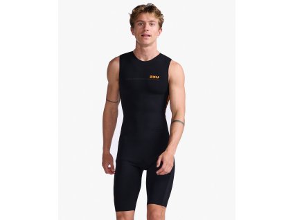 2XU Pánský plavecký dres 2XU Propel Black/Turmeric (Velikost S)