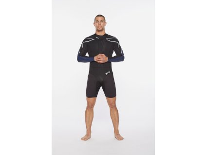 2XU Pánský swimrun neopren 2XU Black/Blue Surf Print (Velikost S)