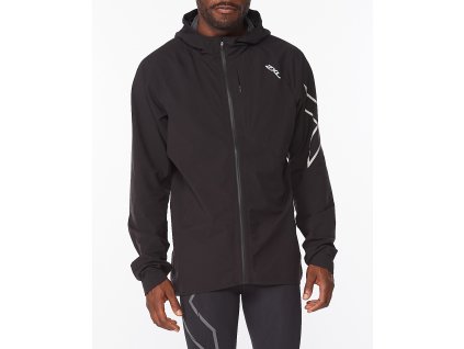 2XU Pánská lehká bunda 2XU Black/Silver Reflective (Velikost S)