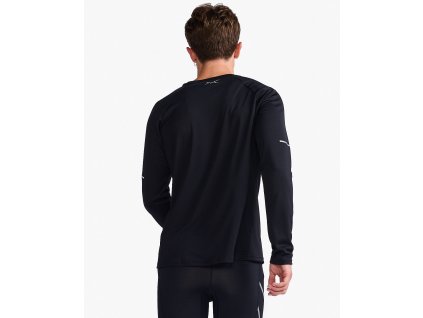 2XU Pánské triko s dlouhým rukávem 2XU Black/Silver Reflective (Velikost S)
