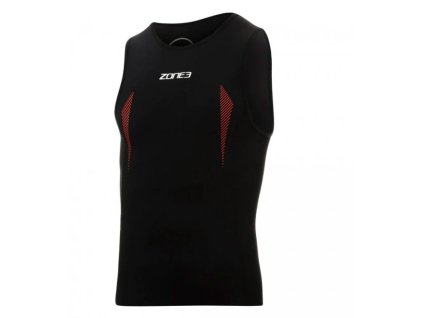 VÝPRODEJ SKLADOVÝCH ZÁSOB ZONE3 Unisex Swim-Run Top - Black / Orange (Velikost S)