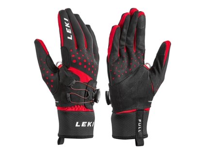 Leki Běžecké rukavice Leki Nordic Tune Shark Boa®, black-red Běžecké rukavice Leki Nordic Tune Shark Boa®, black-red, (Varianta Běžecké rukavice Leki Nordic Tune Shark Boa®, black-red, 6.0)