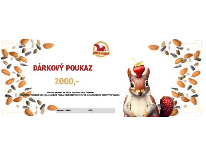 Dárkový poukaz Veselé Veverky 2 000 Kč